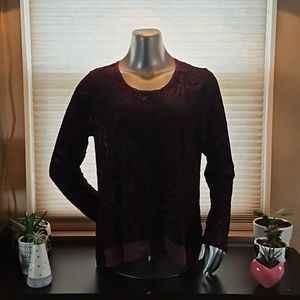 EUC Sheer Vera Wang Blouse - Size XL